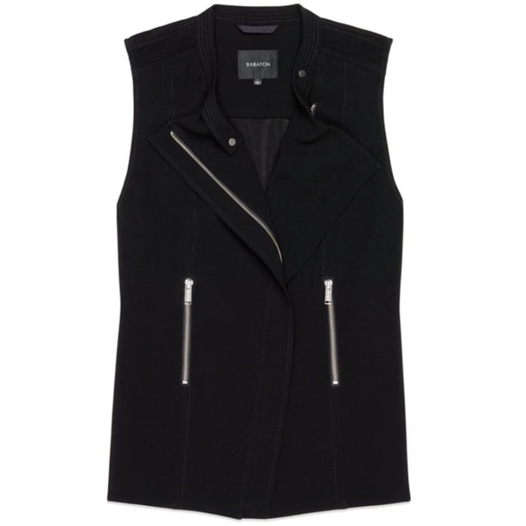 Aritzia Jackets & Blazers - Aritzia Babaton black Redford zipper vest Moto